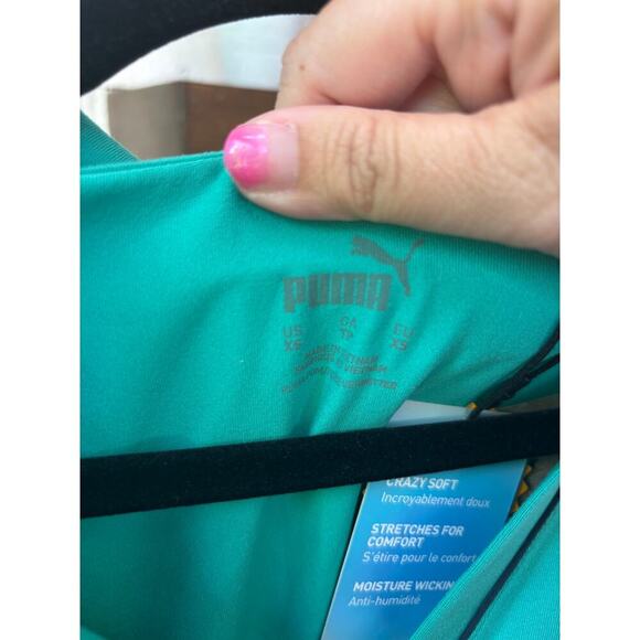 Puma Women's Sparkling Green CloudSpun Piped Sleeveless Golf Polo Size XS - Picture 4 of 5